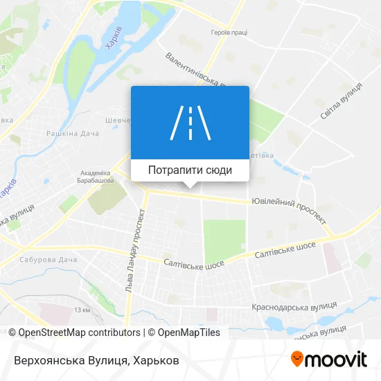 Карта Верхоянська Вулиця