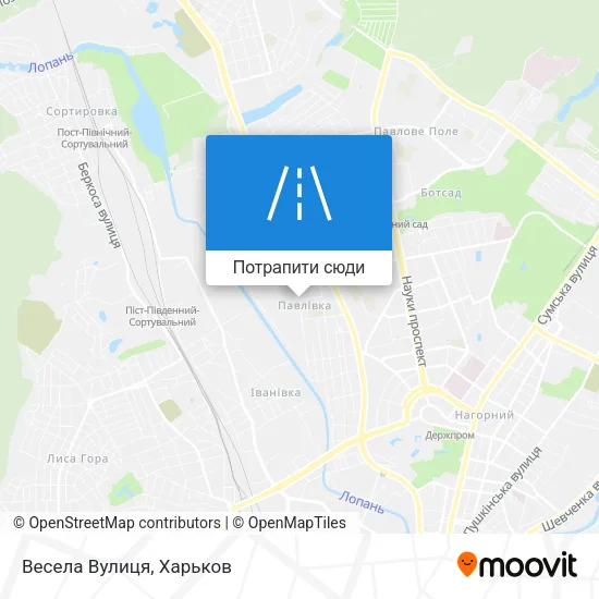 Карта Весела Вулиця