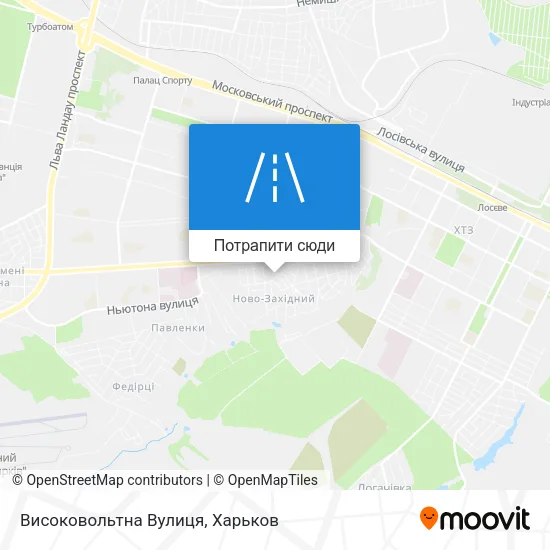 Карта Високовольтна Вулиця