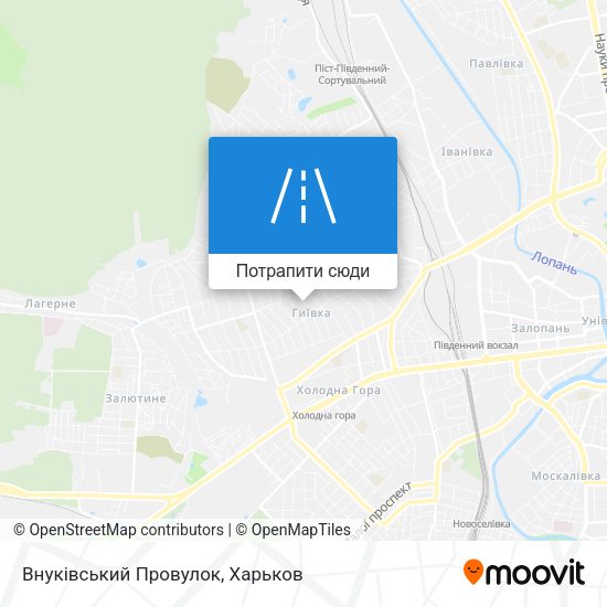 Карта Внуківський Провулок