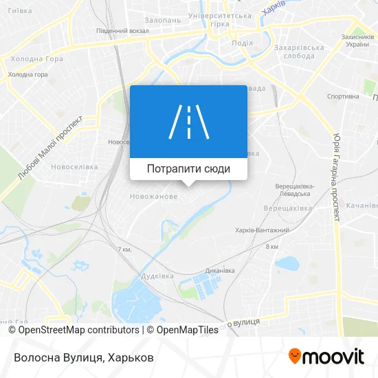 Карта Волосна Вулиця