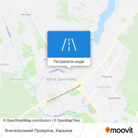 Карта Вчительський Провулок