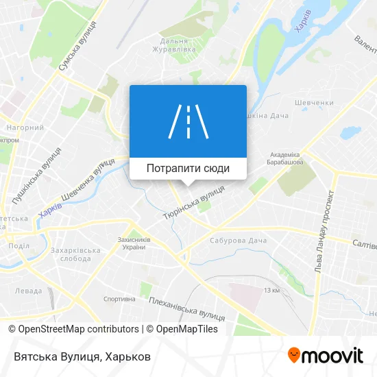 Карта Вятська Вулиця