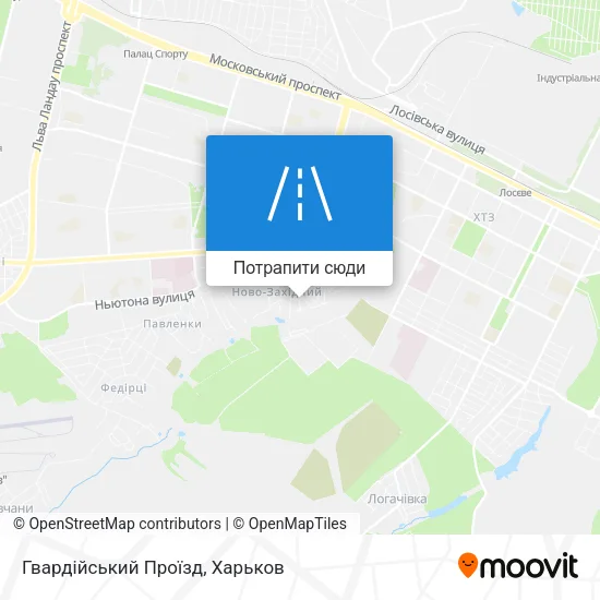Карта Гвардійський Проїзд