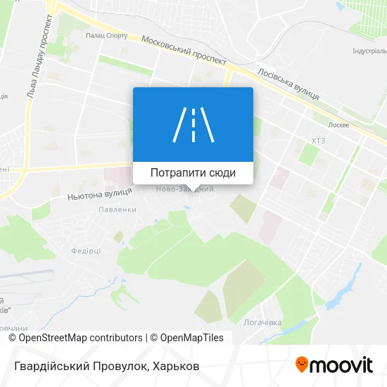 Карта Гвардійський Провулок