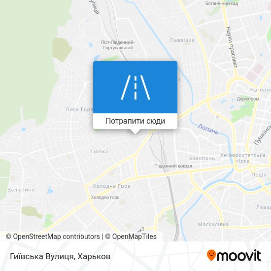 Карта Гиївська Вулиця