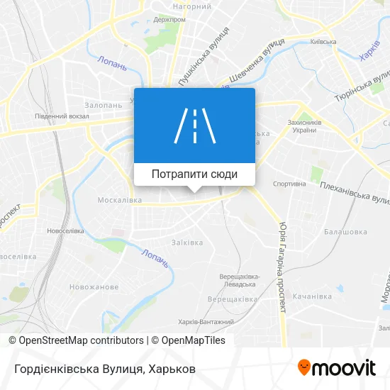 Карта Гордієнківська Вулиця