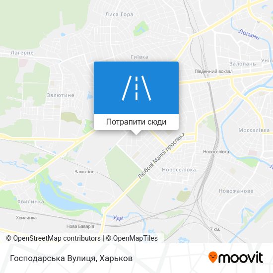 Карта Господарська Вулиця