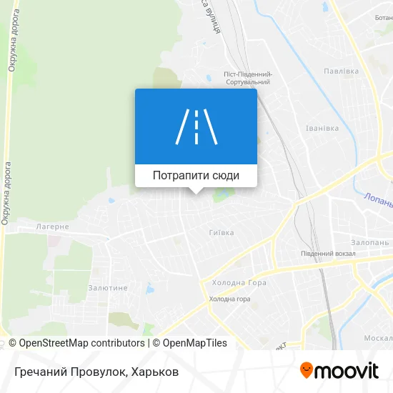 Карта Гречаний Провулок