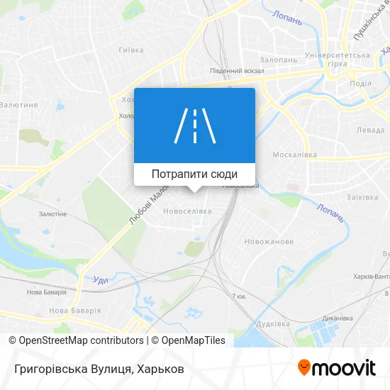 Карта Григорівська Вулиця