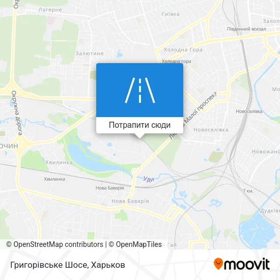 Карта Григорівське Шосе