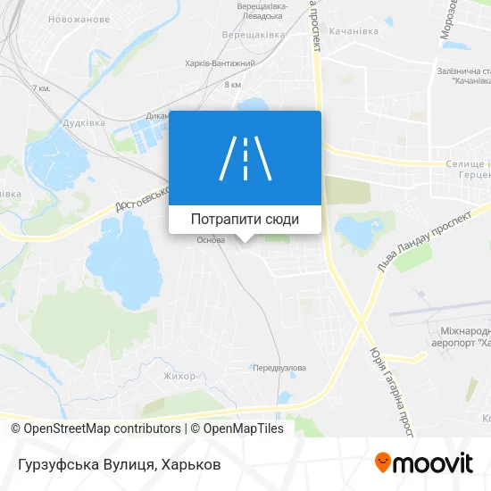 Карта Гурзуфська Вулиця