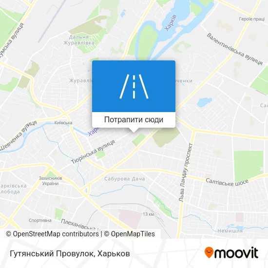 Карта Гутянський Провулок