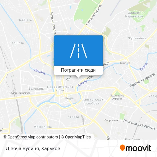 Карта Дівоча Вулиця