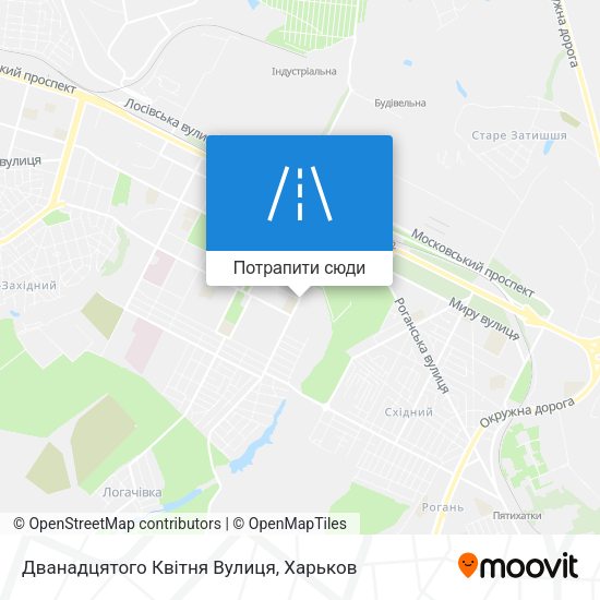 Карта Дванадцятого Квітня Вулиця