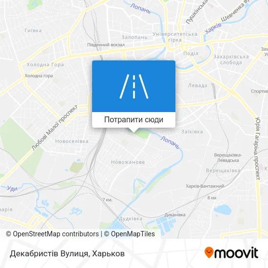Карта Декабристів Вулиця