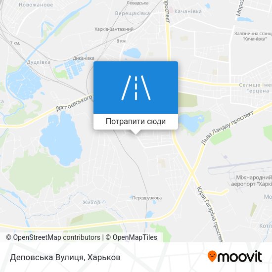 Карта Деповська Вулиця