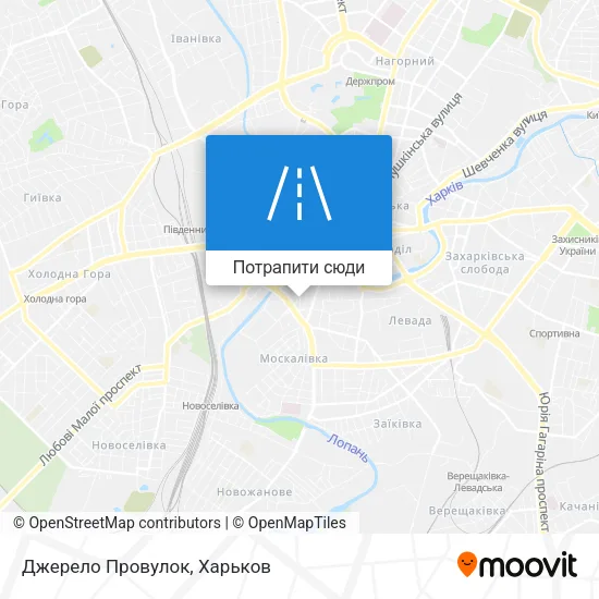 Карта Джерело Провулок