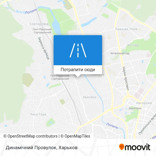 Карта Динамічний Провулок
