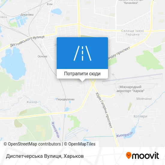 Карта Диспетчерська Вулиця