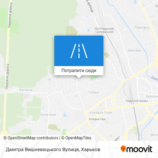 Карта Дмитра Вишневецького Вулиця