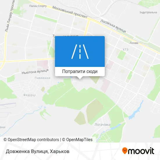 Карта Довженка Вулиця