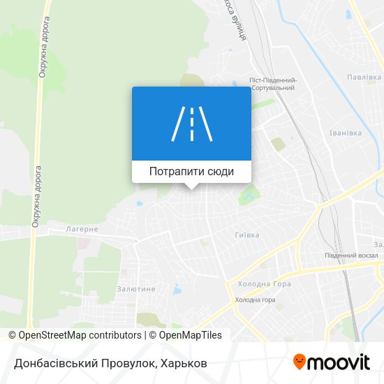 Карта Донбасівський Провулок