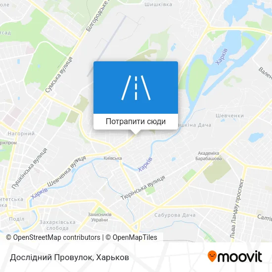Карта Дослідний Провулок