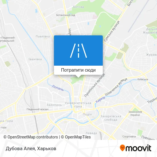 Карта Дубова Алея