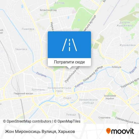 Карта Жон Мироносиць Вулиця