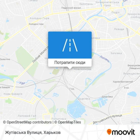 Карта Жутівська Вулиця