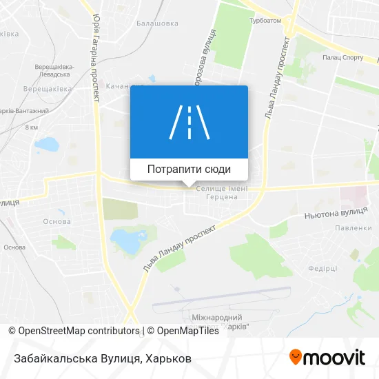 Карта Забайкальська Вулиця
