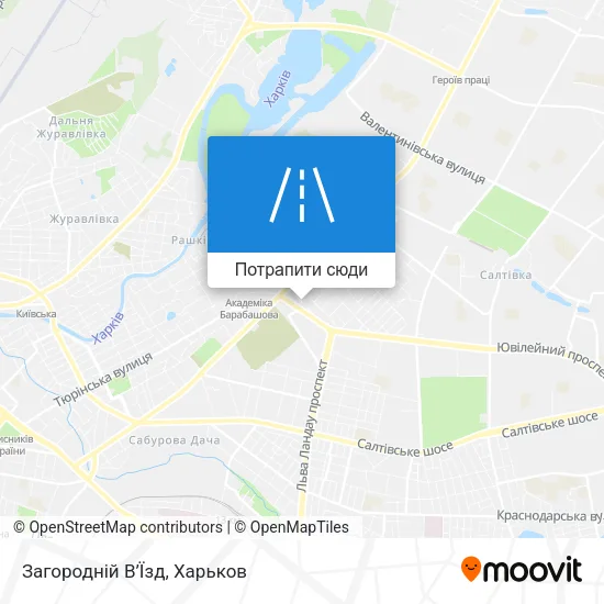 Карта Загородній В’Їзд