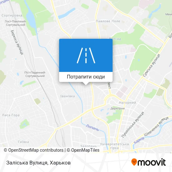 Карта Заліська Вулиця