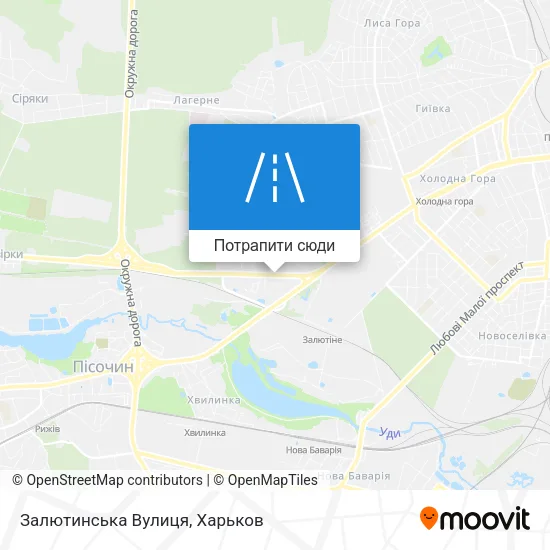 Карта Залютинська Вулиця