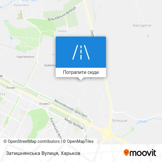 Карта Затишнянська Вулиця