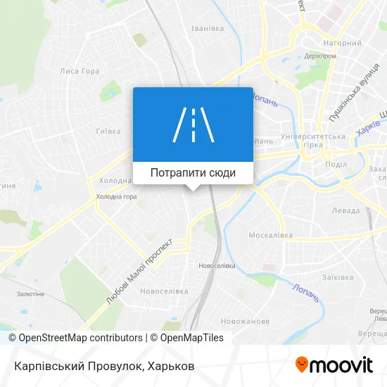 Карта Карпівський Провулок