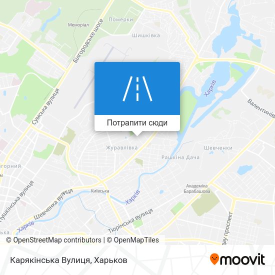 Карта Карякінська Вулиця