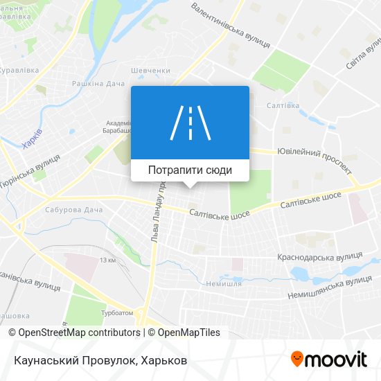 Карта Каунаський Провулок