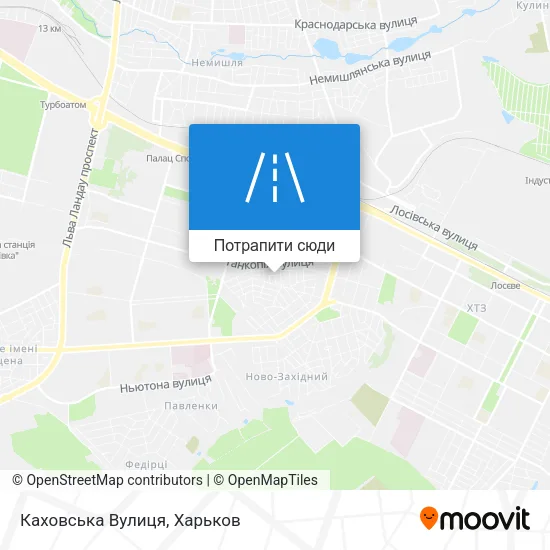 Карта Каховська Вулиця