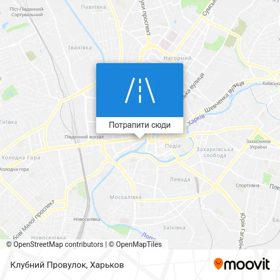 Карта Клубний Провулок