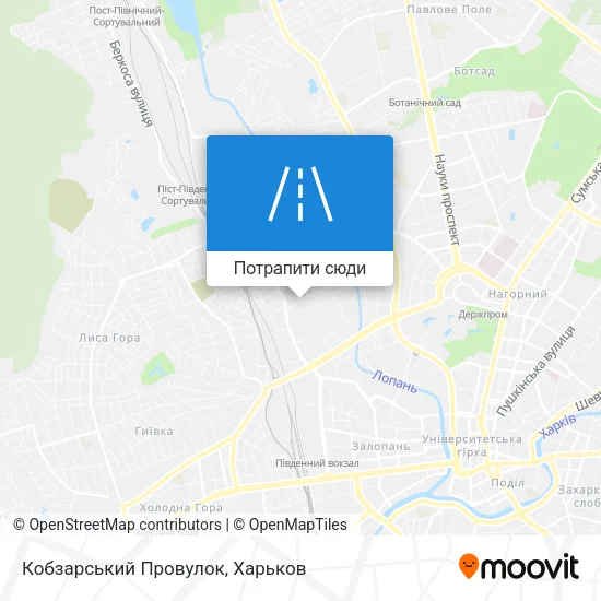 Карта Кобзарський Провулок