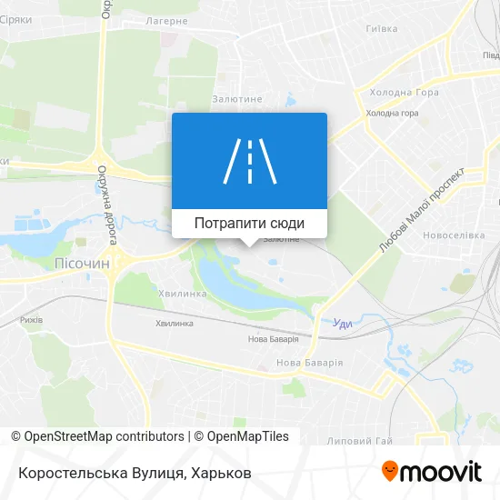 Карта Коростельська Вулиця