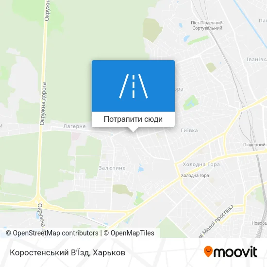 Карта Коростенський В’Їзд