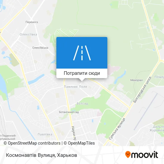 Карта Космонавтів Вулиця