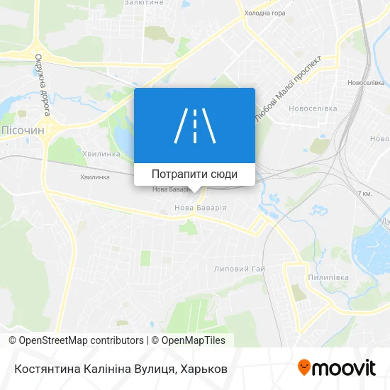 Карта Костянтина Калініна Вулиця