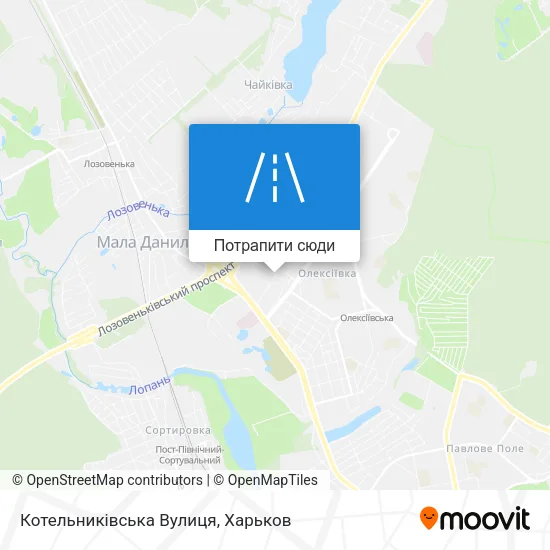 Карта Котельниківська Вулиця