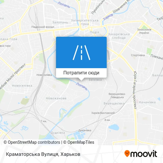 Карта Краматорська Вулиця