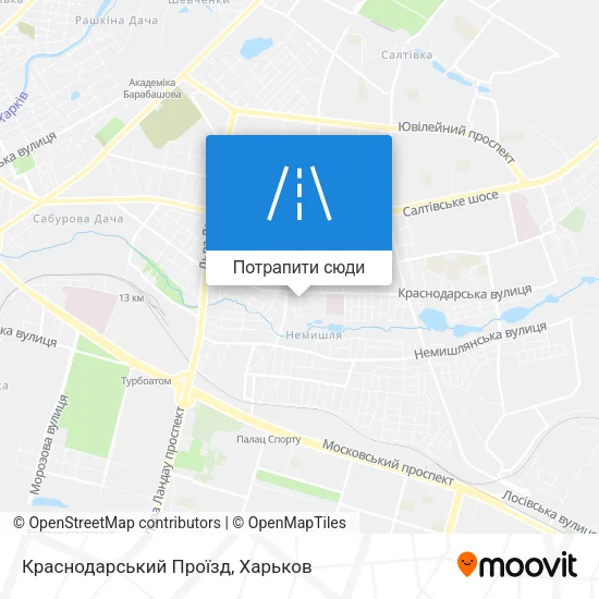 Карта Краснодарський Проїзд