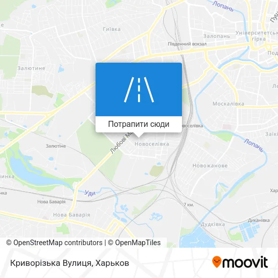Карта Криворізька Вулиця